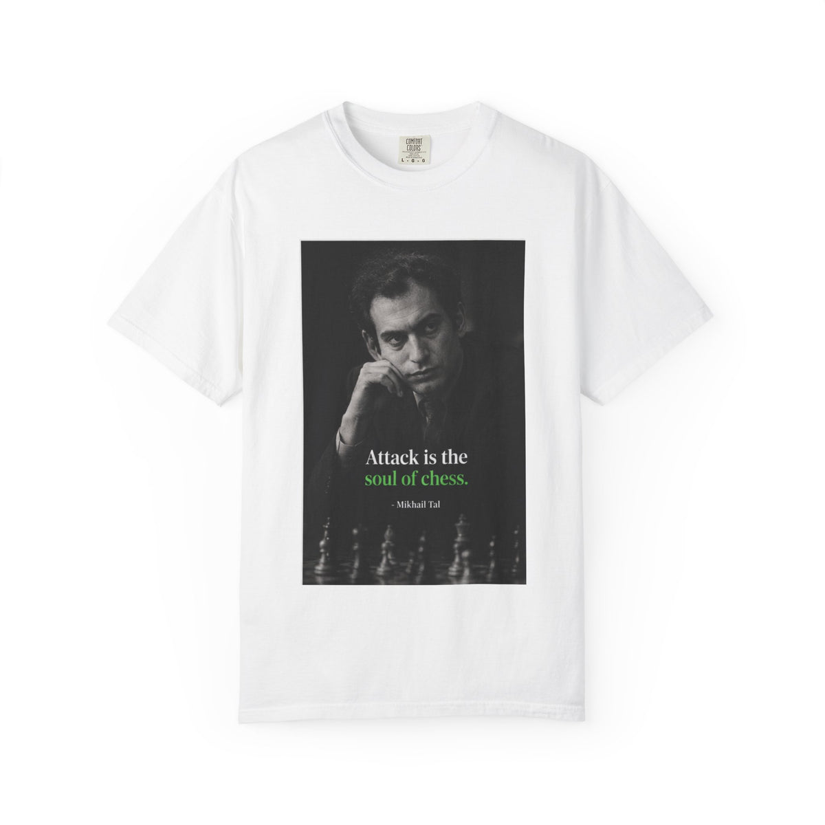 Chess Quote T-Shirt — "Attack is the Soul of Chess" Marshall Art Tee