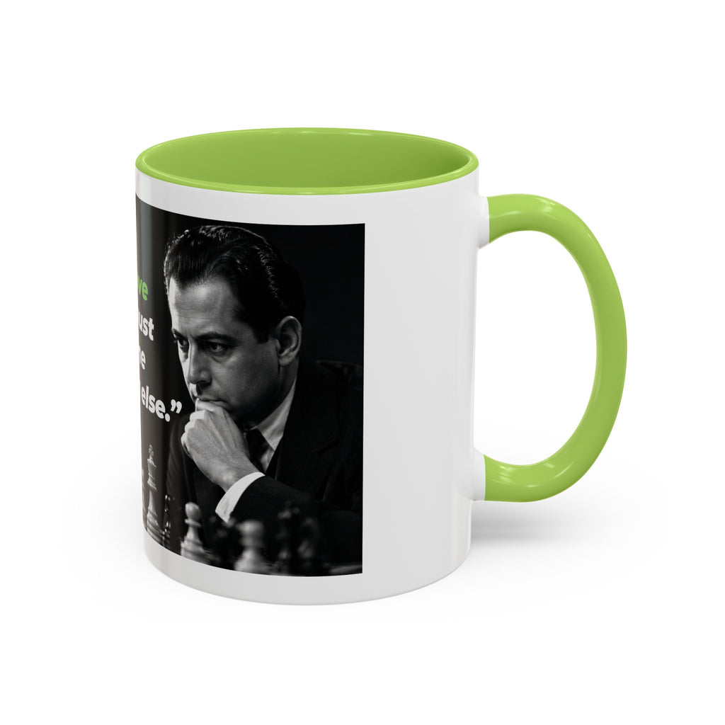 Accent Coffee Mug — "To Improve Your Game, Study the Endgame" José Capablanca Chess Quote