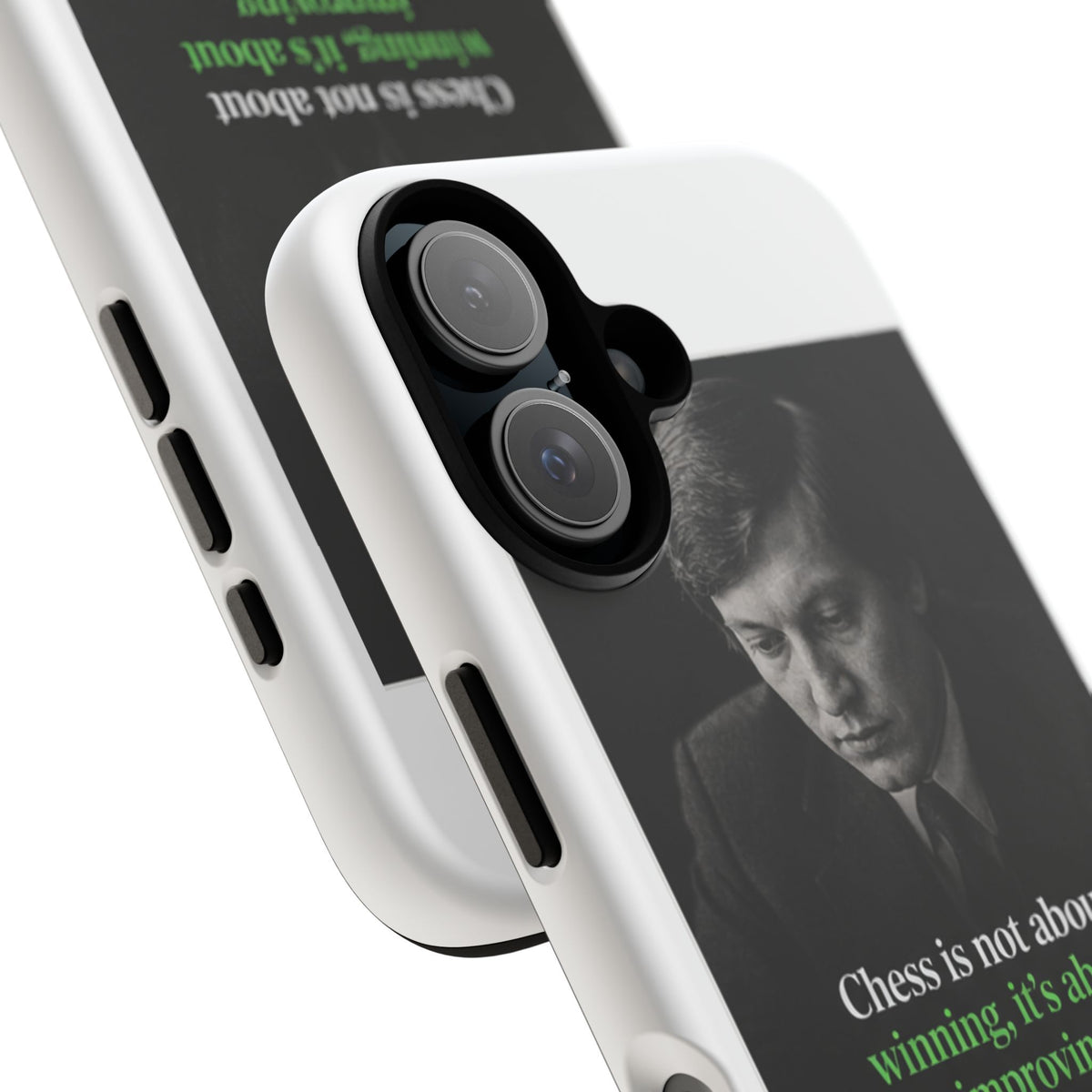 Chess Quote Phone Case — Anatoly Karpov 'Chess is not about winning, it's about improving'